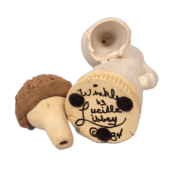 RARE Vintage NWT Winkles Pottery Handcrafted Oil Lamp Americana Cottagecore - Picture 4 of 9